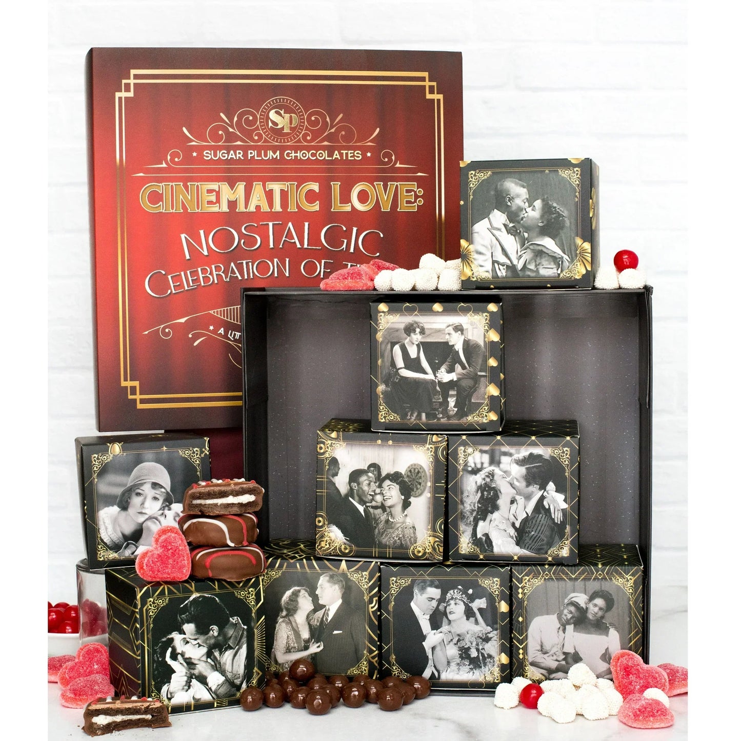 Cinematic Love: Nostalgic Celebration of Treats - Gourmet Valentine’s Day Chocolate Gift Box