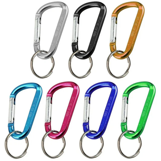 3 Pc Aluminum Carabiner Clip Small D-Ring Snap Lock Hook Key Chain